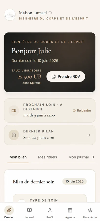 Application Maison Lumaci : tableau de bord du suivi énergétique